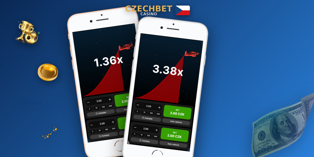 Panel dual bet a nastavení auto-cashout v Aviator hře Czechbet Casino