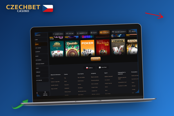 Czechbet Casino CZ funguje plynule na mobilu i notebooku bez instalace