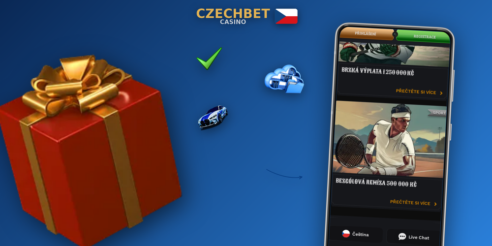 Hráči s chytrými telefony a logem Czechbet Casino — mobilní online casino zábava