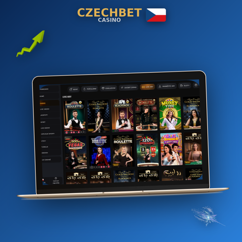 Czechbet Casino pro PC – desktopový klient otevřený v čistém okně na notebooku